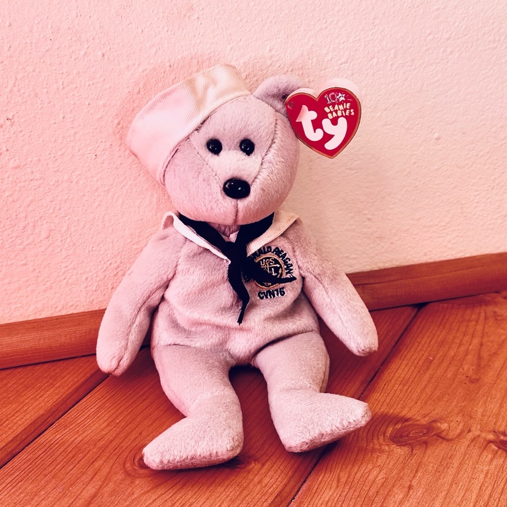 Ty beanie babies bear Ronnie USS Ronald Reagan